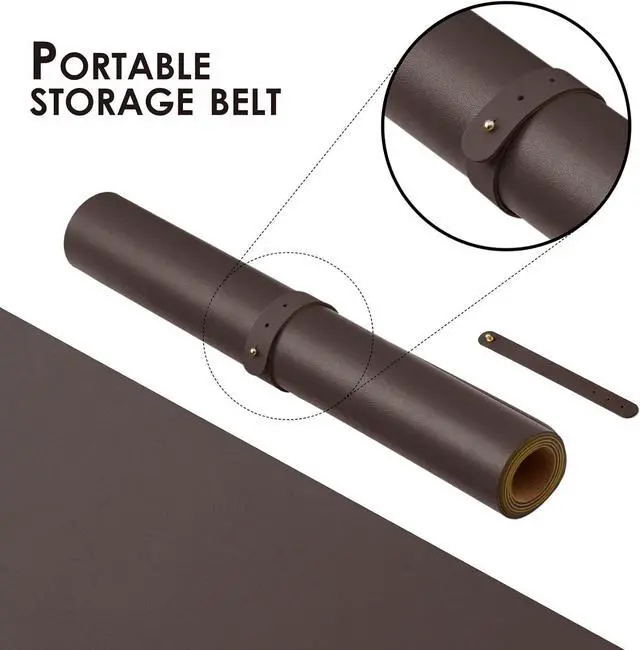 Alt view image 4 of 7 - Cork Desk Mat - Dual-Sided Desk Pad for Office and Home - Desk Organization and Accessories - Ideal for Large Mouse Pad and Desk Mats on Top of Desks(Coffee,36"x 17")