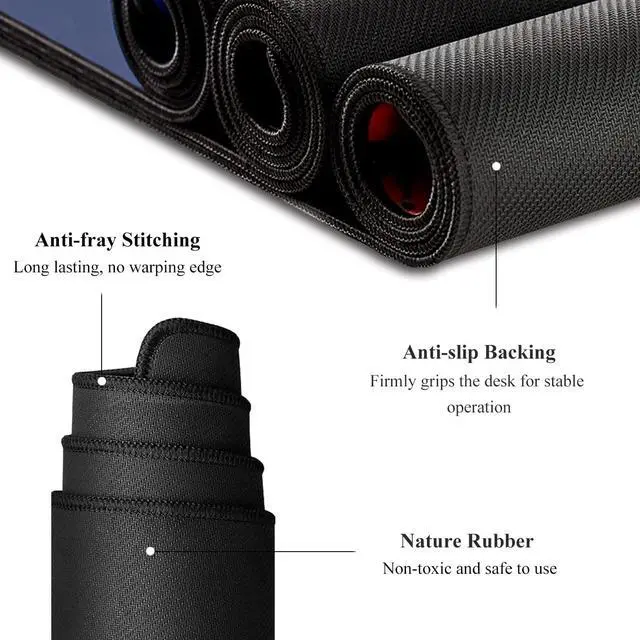 Alt view image 5 of 7 - Desk Mat, 32" x 12" XXL Extended Large Gaming Mouse Pad, Desktop Decor Desk Pad, Cute Men Women Office Supplies and Accessories, XL Mouse Mat for Laptop & Keyboard, Minimalism Purple Marble