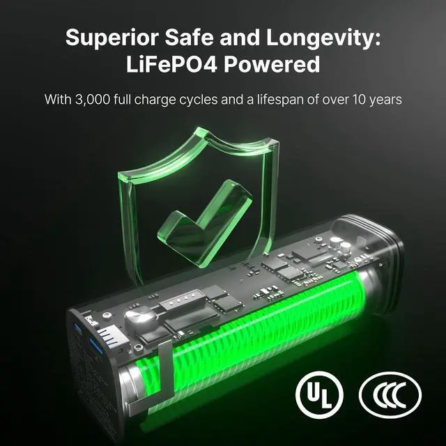 Alt view image 2 of 7 - Autel Power Bank, LiFePO4 Battery 15,000mAh Portable Charger Top-Notch Safety, PD 3.0 Fast Charging Compatible with iPhone 16/15/14 Series, AirPods, Apple Watch, Samsung etc (Flight-Approved)