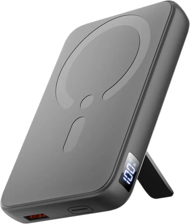 Main image of for Magsafe Battery Pack, 12000mAh Wireless Magnetic Portable Charger Power Bank with Stand and USB C in/Out Fast Charging, Travel Essential Powerbank Compatible with iPhone 17/16/15/14/12 Series