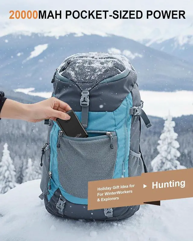 Alt view image 6 of 6 - Heated Vest Battery Pack Compatible with Soleilwear TIDEWE, Portable Power Bank for Heated Vests Hoodies, Phones, Camping Chair with Digital Screen (NOT for DC 7.4V/12V)