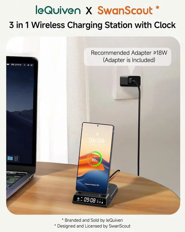 Alt view image 3 of 7 - Wireless Charger for Samsung Devices, Wireless Charging Station for Galaxy S25 Ultra/S25+/S25/Z Flip7/Z Fold/S24 Ultra/S23/S22/S21, for Galaxy Watch 8/8 Classic/7/Ultra/6/5 Pro/5/4, Galaxy Buds3 Pro