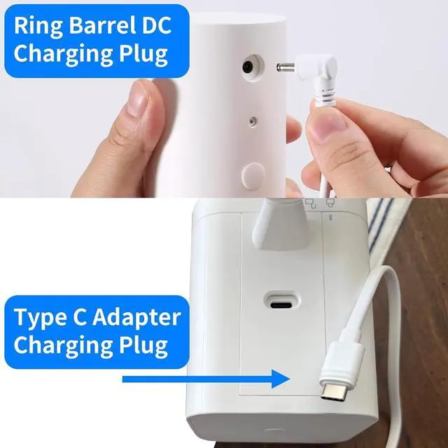 Alt view image 7 of 7 - Solar Panel Charger for Ring Camera, Compatible with Ri ng Stick Up Cam, Stick Up Cam Pro, Ring Spotlight Cam Plus/Pro, 6W5V 13ft Charging Cable (White-1Pack)