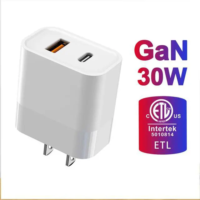 Alt view image 6 of 7 - Dual Port Quick Charger Block USB C & A 30W for iPhone 17 Pro Max/Air/16e/16/15/14/13/12/11/iPad/PPS Super Fast Charging Type C Wall Charger Adapter Plug Cube Box for Galaxy S25/S24/S23/S22,White 2Pcs