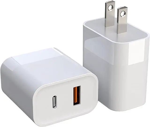 Alt view image 7 of 7 - Dual Port Quick Charger Block USB C & A 30W for iPhone 17 Pro Max/Air/16e/16/15/14/13/12/11/iPad/PPS Super Fast Charging Type C Wall Charger Adapter Plug Cube Box for Galaxy S25/S24/S23/S22,White 2Pcs
