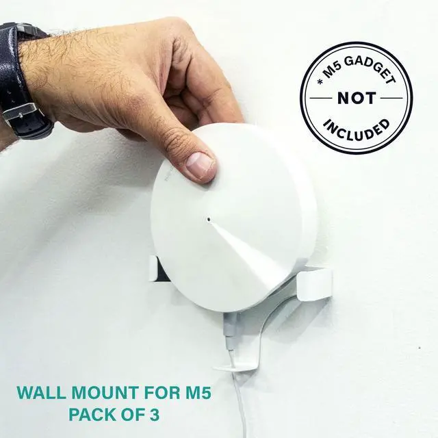 Alt view image 2 of 7 - Deco M5 Compatible Wall Mount, Sturdy Metal Made Mount Stand Holder Compatible Deco M5 Mesh WiFi. (Pack of 3)