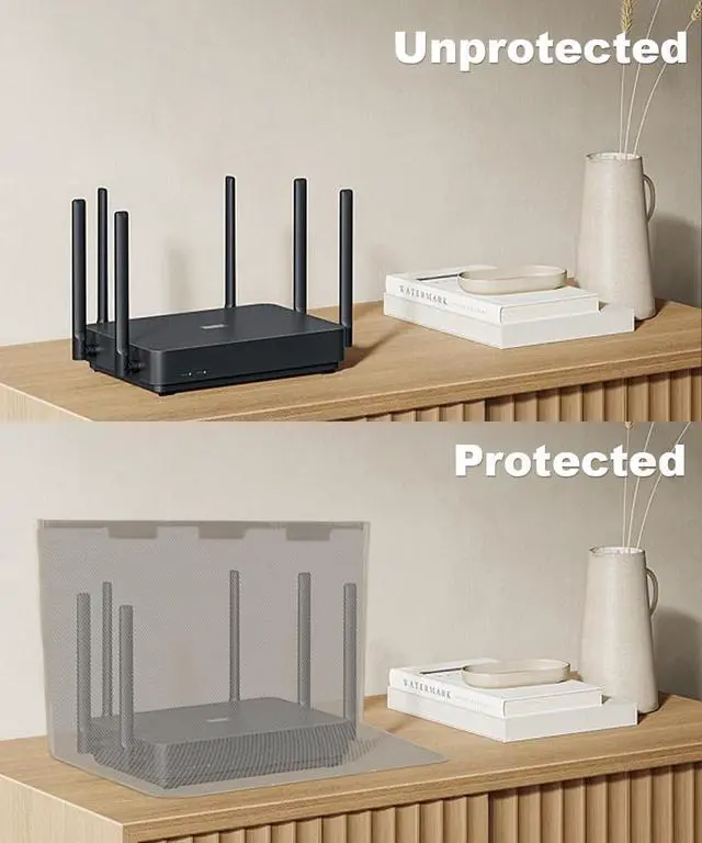 Alt view image 5 of 7 - WiFi Router Shielding Cover - 14x16 Inches Copper Nickel Fabric, Adjustable Signal Management for Home & Office
