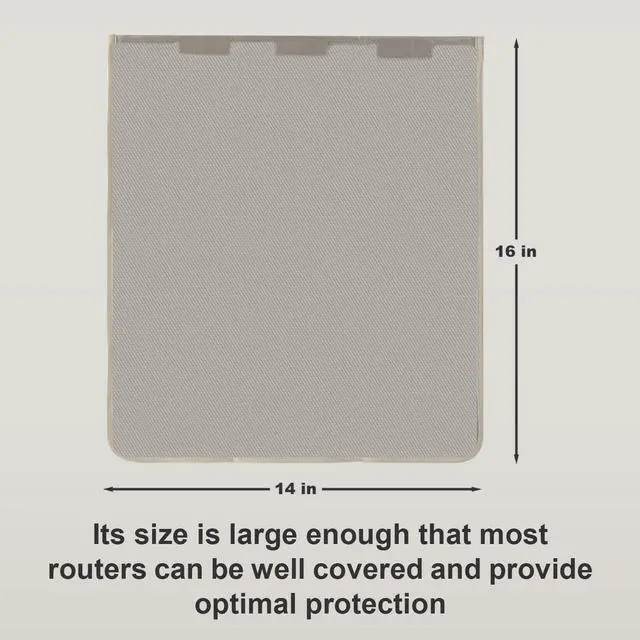 Alt view image 2 of 7 - WiFi Router Shielding Cover - 14x16 Inches Copper Nickel Fabric, Adjustable Signal Management for Home & Office