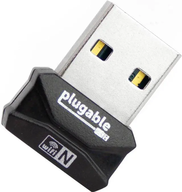 Main image of Plugable USB 2.0 Wireless N 802.11n 150 Mbps Nano WiFi Network Adapter (Realtek RTL8188EUS Chipset) Driverless Plug and Play for Windows