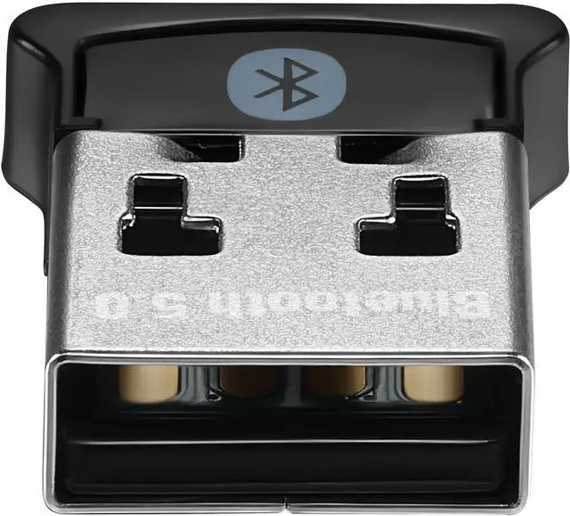 Alt view image 2 of 4 - Insignia USB Bluetooth 5.0 Adapter for PC, Dongle Receiver, Plug and Play, Nano Compact Design, EDR & BLE, Supports Windows 11/10/8.1/7 for Desktop, Laptop, PS5/PS4/Xbox Controller