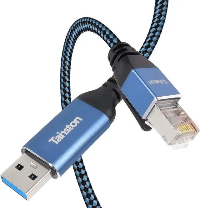 Alt view image 6 of 6 - USB to Ethernet Cable, 3Ft USB3.0 A to RJ45 Cable,USB3.0 A to Gigabit Ethernet Cable Compatible Laptop, PC, Switch, Router, Modem and More