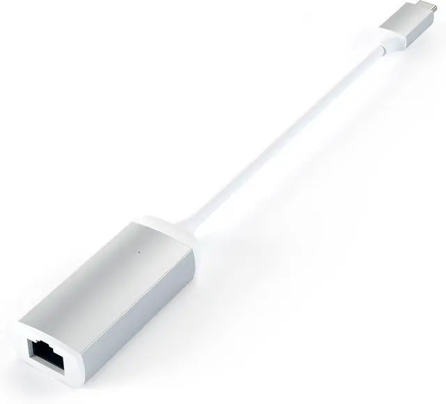 Alt view image 3 of 5 - Satechi Aluminum Type-C Gigabit Ethernet Adapter, Compatible with MacBook Air/Pro M5/M4, iPad Air/Pro M5/M4, iPad mini, iPhone 17 - Silver