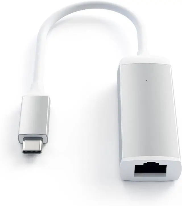 Alt view image 4 of 5 - Satechi Aluminum Type-C Gigabit Ethernet Adapter, Compatible with MacBook Air/Pro M5/M4, iPad Air/Pro M5/M4, iPad mini, iPhone 17 - Silver