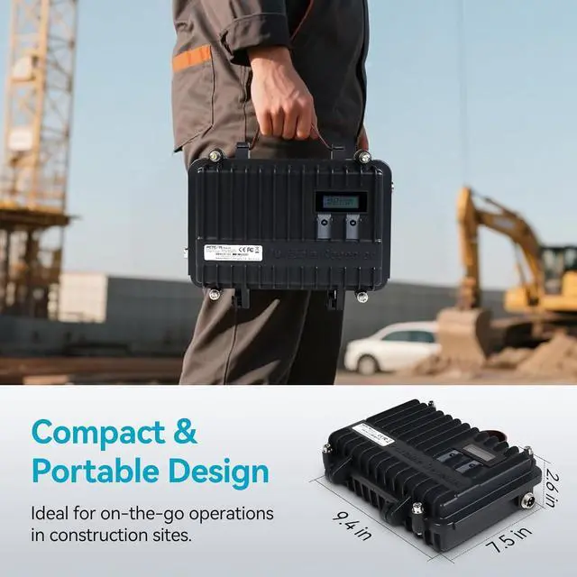 Alt view image 5 of 7 - Retevis RT97 GMRS Repeater, Full Duplex Portable Radio Repeater with LCD Screen, Portable Compact Base Station for School Farm Emergency (1 Pack)