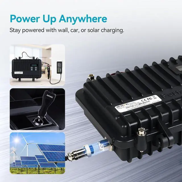 Alt view image 6 of 7 - Retevis RT97 GMRS Repeater, Full Duplex Portable Radio Repeater with LCD Screen, Portable Compact Base Station for School Farm Emergency (1 Pack)