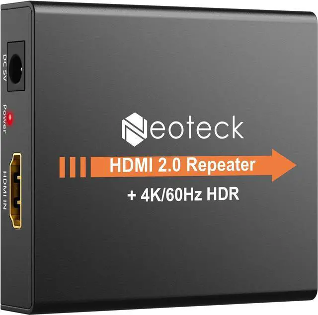 Main image of Neoteck HDMI 2.0 Repeater 4K 2160P 3D HDMI Signal Amplifier Repeater Boost Up to 196ft Transmission Distance Mini Size Metal Shell for PC DVD Sky HD Box PS3 PS4 Satellite Box