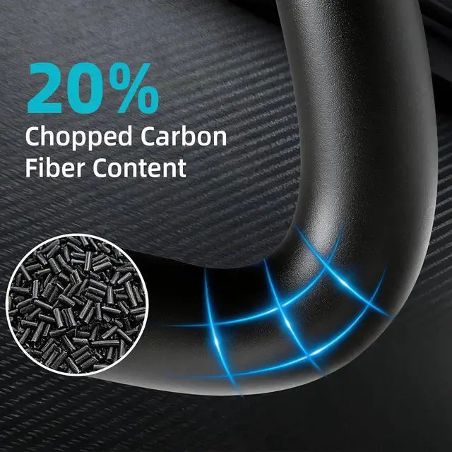 Alt view image 3 of 7 - IEMAI Carbon Fiber ABS Filament 1.75mm Matte Black 1KG, ABS-CF 3D Printer Filament with Enhanced Stiffness, Heat & Chemical Resistant, High Dimensional Stability & Low Warpage