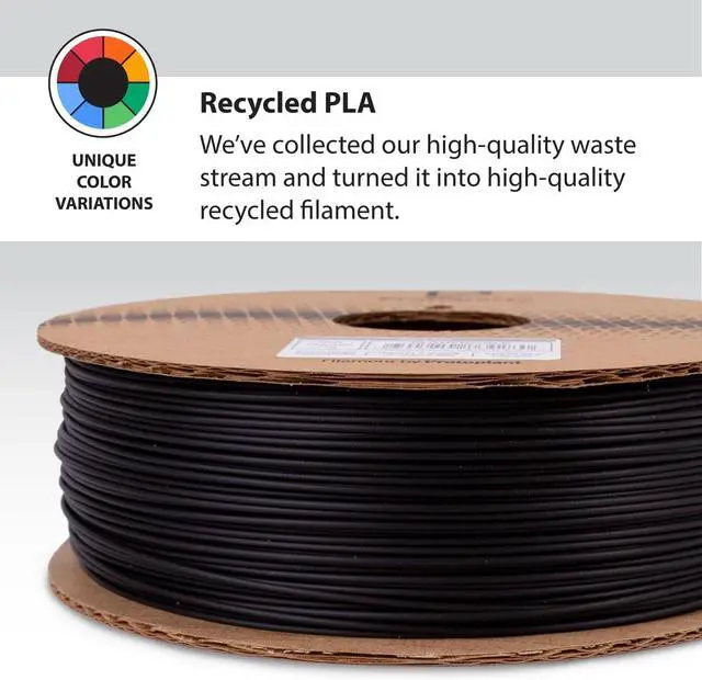 Alt view image 3 of 7 - Protopasta 3D Printer Filament | PLA Filament 1.75mm | Black Recycled PLA | 1kg Spool