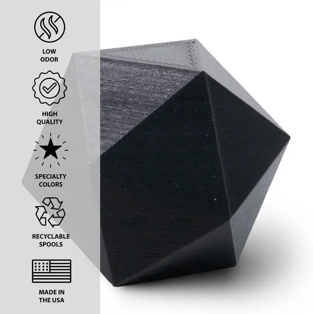Alt view image 5 of 7 - Protopasta 3D Printer Filament | PLA Filament 1.75mm | Black Recycled PLA | 1kg Spool