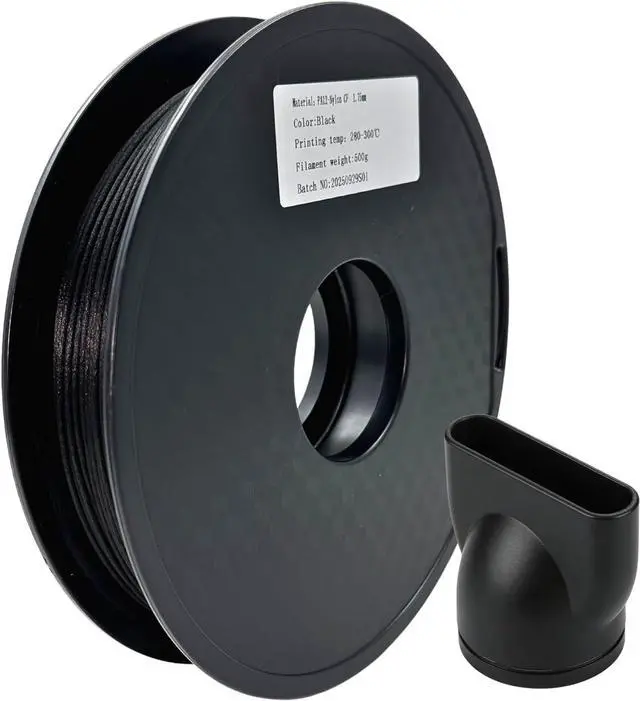 Main image of Nylon Carbon Fiber Filament 1.75mm, PAHT-CF Filament, High Temprature Resistant & Low Moisture Absorption for Engineering Parts, 500g,Black, Compartible with Most FDM 3D Printers