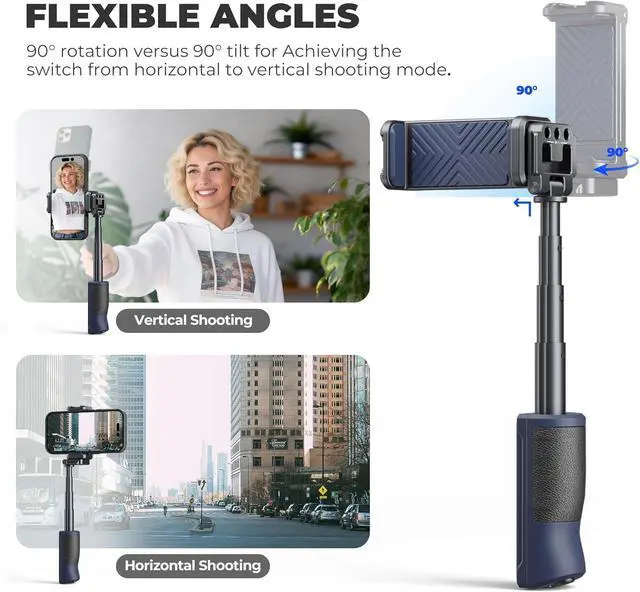 Alt view image 3 of 6 - Freewell Versatile Bluetooth Smartphone Selfie Grip with ARCA Standard, Cold Shoe Mount for iPhone, Samsung Cell Phone