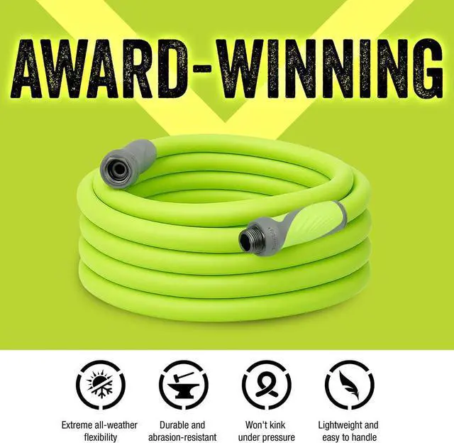 Alt view image 2 of 7 - Flexzilla Garden Hose with SwivelGrip, 5/8 in. x 50 ft., Lightweight All-Weather Water Hose, Durable and Flexible, Leak-Free Connections