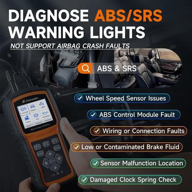Alt view image 5 of 7 - FOXWELL NT630 Plus OBD2 Scanner with ABS and SRS, Brake Code Reader with Auto Bleed, ABS Module Bidirectional Control, Oil EPB SAS Reset, Check Engine Light, Live Data, No Subscription Required