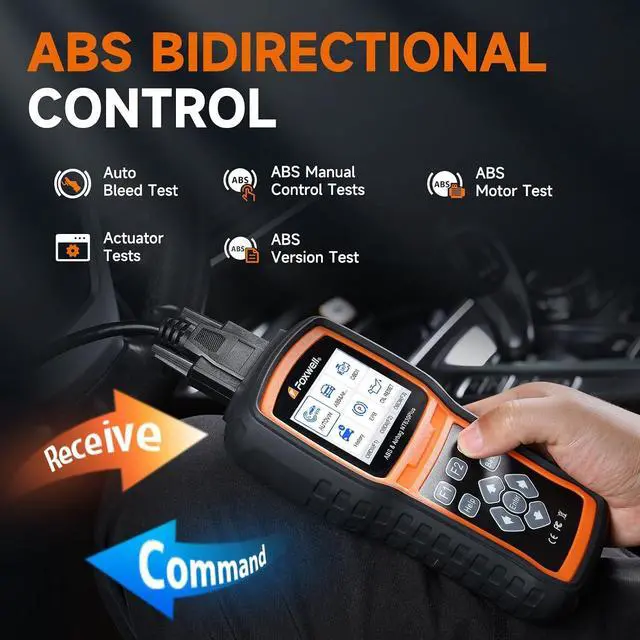 Alt view image 6 of 7 - FOXWELL NT630 Plus OBD2 Scanner with ABS and SRS, Brake Code Reader with Auto Bleed, ABS Module Bidirectional Control, Oil EPB SAS Reset, Check Engine Light, Live Data, No Subscription Required
