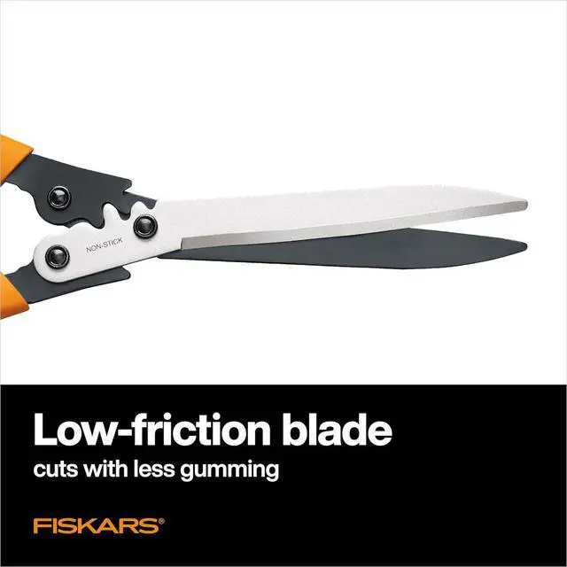 Alt view image 7 of 7 - Fiskars 23" Hedge Shears, Hedge Clippers with PowerGear2 Technology that Multiplies Power for Less Effort, Garden Shears with SoftGrip Handles and Shock-Absorbing Bumpers