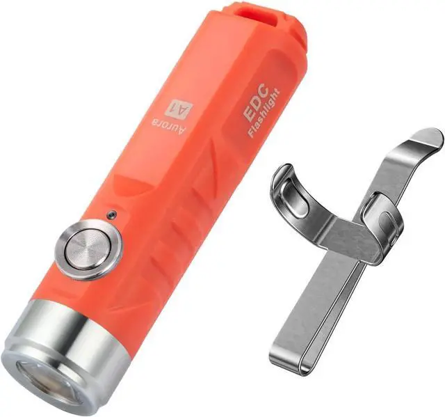 Main image of RovyVon A1 USB C Rechargeable Keychain Flashlight 650 Lumens Super Bright Outdoor Mini Keychain EDC Flashlights for Everyday Carry, Camping, Thanksgiving(Orange)