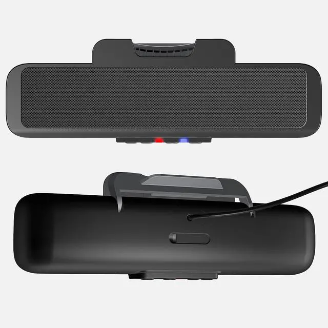 Alt view image 7 of 7 - Cyber Acoustics USB & Bluetooth Speaker Bar (CA-2890BT) USB Powered Speaker with Speakerphone for PC and Bluetooth to Simultaneously Connect to Smartphones, Clamps to Monitor, Convenient Controls