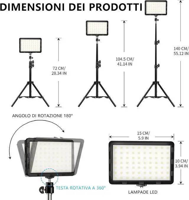 Alt view image 5 of 7 - Photography Video Lighting Kit, LED Studio Streaming Lights W/70 Beads & Color Filter for Camera Photo Desktop Computer Conference Game Stream YouTube TikTok Portrait Shooting Pack of 2