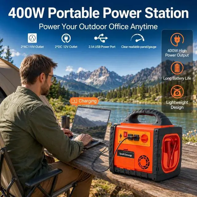 Alt view image 3 of 7 - 2200 Amp Car Jump Starter with Air Compressor,Portable Power Station with 260 PSI Tire Inflator,400W Power Inverter Dual AC/DC Ports,2.1A USB Port,Battery Clamps