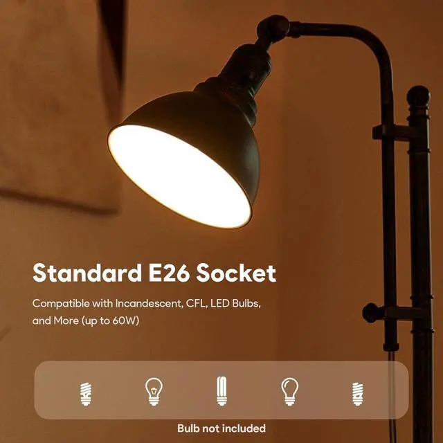 Alt view image 5 of 7 - VONLUCE Rustic Desk Lamp Bronze Adjustable, Industrial Style Metal Task Lamps 25"-29", Vintage Work Light, Farmhouse Reading Lamp in Aged Bronze Finish, ETL Certificate
