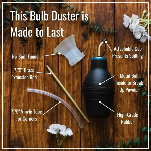 Alt view image 3 of 6 - Dr. Killigan's The Insect Buster - Bulb Duster, Sprayer, Applicator, Dispenser for Diatomaceous Earth and Other Powders - Effective Dust Application Tool - Large (14oz)