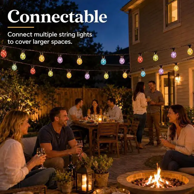 Alt view image 5 of 7 - Vigdur Pineapple String Lights - Outdoor Patio Lights Plug in with 10 Pineapple Bulbs Connectable, Indoor String Light for Bedroom Bistro Tiki Decor(10FT