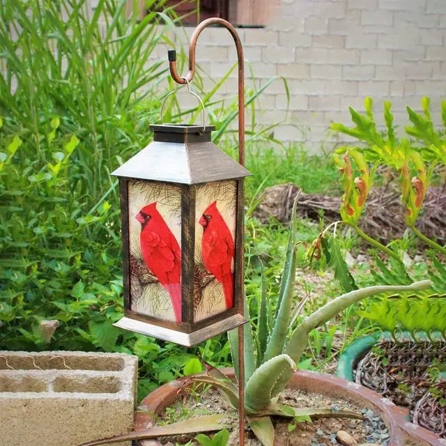 Alt view image 2 of 7 - Solar Lanterns, Outdoor Hanging Lanterns Waterproof LED Solar Cardinal Lights Tabletop Lamp for Outdoor Patio Garden as Gifts for Mom Grandma Women