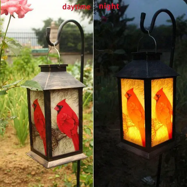 Alt view image 4 of 7 - Solar Lanterns, Outdoor Hanging Lanterns Waterproof LED Solar Cardinal Lights Tabletop Lamp for Outdoor Patio Garden as Gifts for Mom Grandma Women