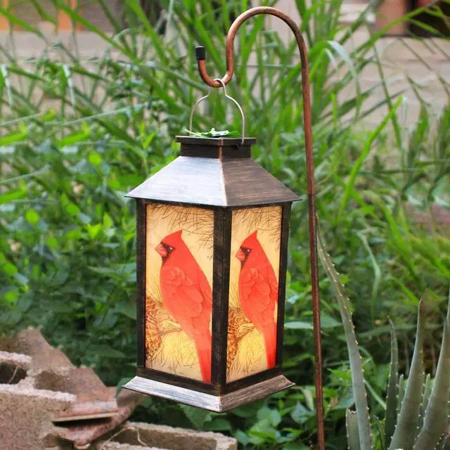 Alt view image 7 of 7 - Solar Lanterns, Outdoor Hanging Lanterns Waterproof LED Solar Cardinal Lights Tabletop Lamp for Outdoor Patio Garden as Gifts for Mom Grandma Women
