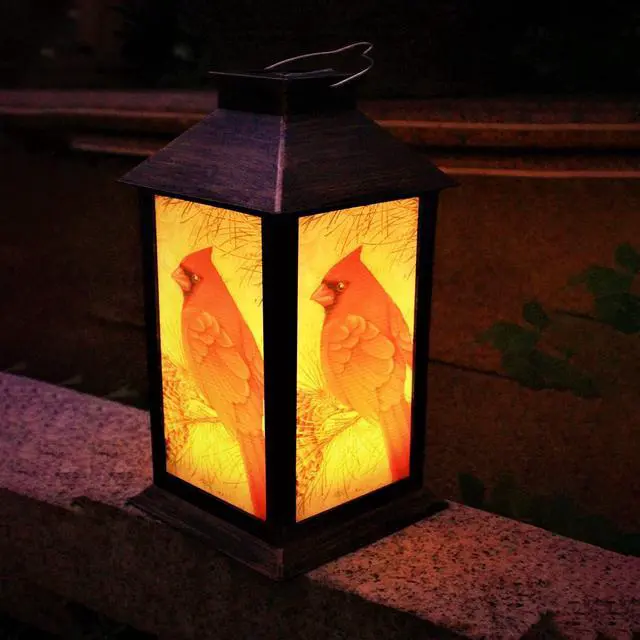 Alt view image 6 of 7 - Solar Lanterns, Outdoor Hanging Lanterns Waterproof LED Solar Cardinal Lights Tabletop Lamp for Outdoor Patio Garden as Gifts for Mom Grandma Women