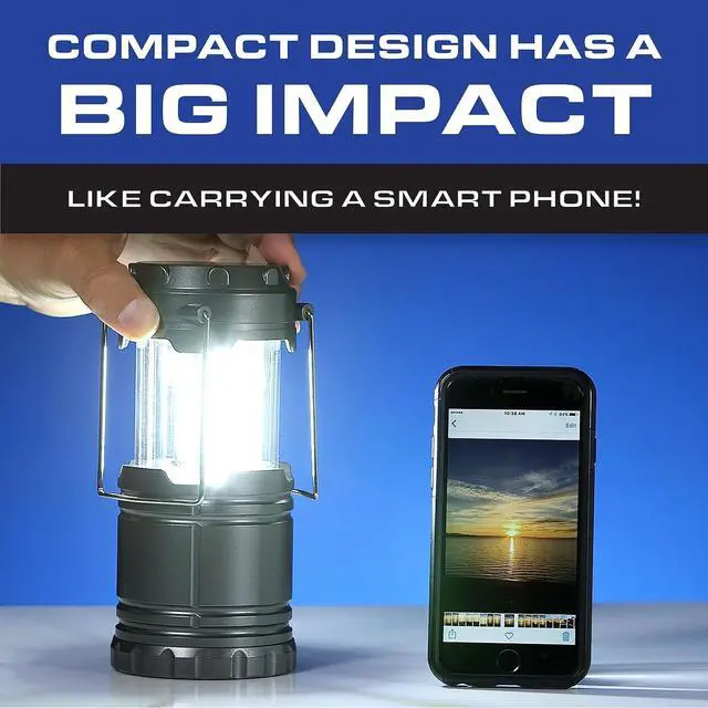 Alt view image 2 of 6 - Bell+Howell 3 Pack Camping Lights & Lanterns for Power Outage, Collapsible Battery Powered LED Camping Lantern Lamp with Handle, Portable Ultra Bright for Power Outage Home Failure and Camping