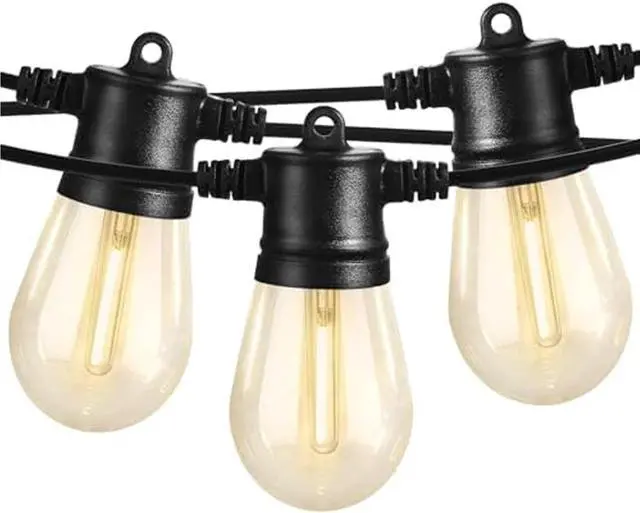 Main image of SUNTHIN Outdoor String Lights, 48FT Patio Lights with 16 LED Shatterproof Bulbs for Outside, Backyard, Deck, Porch, Garden, Bistro, Cafe, Party