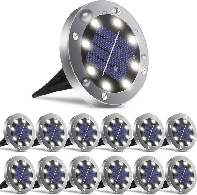 Main image of OULONGER 4.6inch Solar Lights Outdoor Waterproof,12Pack Solar Lights for Outside,Solar Garden Lights Landscape Lighting for Patio Pathway Lawn Yard Deck Driveway Walkway(White Light)