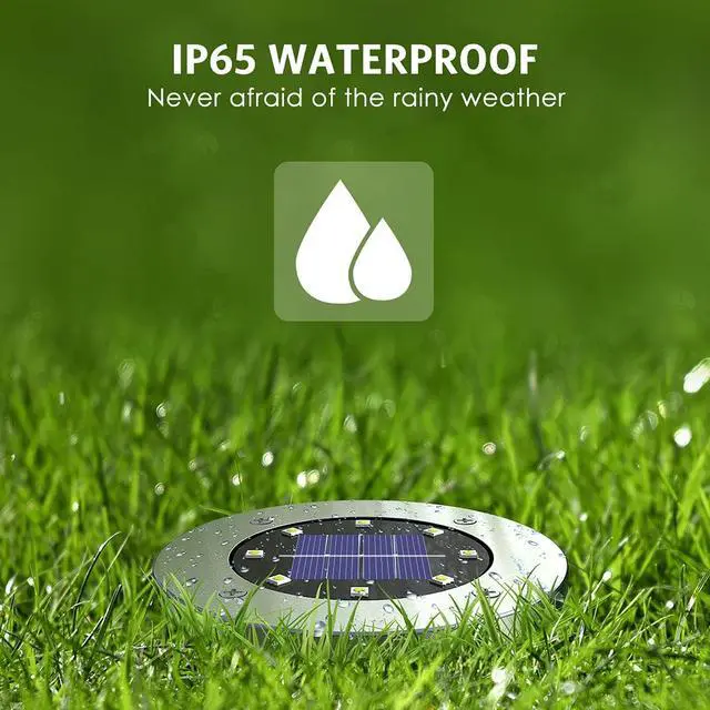 Alt view image 7 of 7 - OULONGER 4.6inch Solar Lights Outdoor Waterproof,12Pack Solar Lights for Outside,Solar Garden Lights Landscape Lighting for Patio Pathway Lawn Yard Deck Driveway Walkway(White Light)