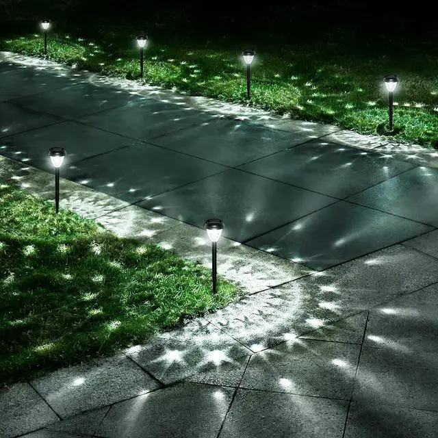 Main image of URAGO Super Bright Solar Lights Outdoor Waterproof-10 Pack, Dusk to Dawn Up to 12 Hrs Solar Powered Outdoor Pathway Garden Lights Auto On/Off, LED Landscape Lighting Decorative for Walkway Patio Yard