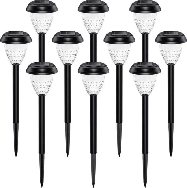 Alt view image 2 of 7 - URAGO Super Bright Solar Lights Outdoor Waterproof-10 Pack, Dusk to Dawn Up to 12 Hrs Solar Powered Outdoor Pathway Garden Lights Auto On/Off, LED Landscape Lighting Decorative for Walkway Patio Yard