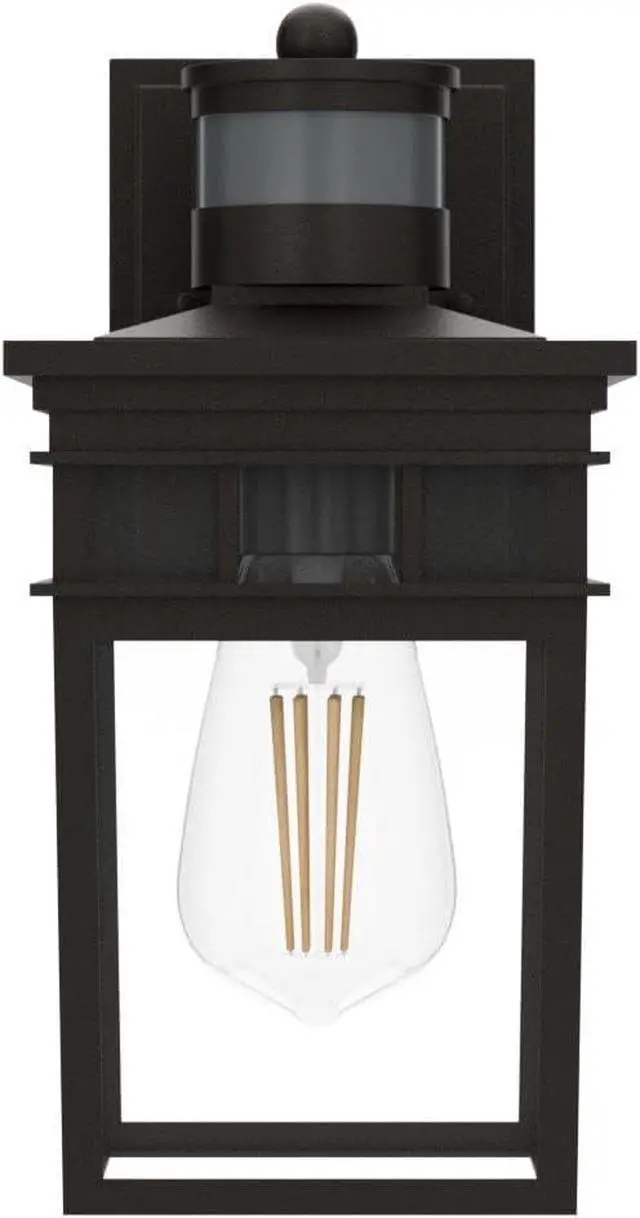 Alt view image 4 of 7 - Motion Sensor Outdoor Wall Lantern with 4 Modes, Dusk to Dawn Sensor Exterior Wall Light Outdoor Wall Sconce with Glass Shade, Motion Activated Porch Light for Doorway, Garage, LED Bulb Included