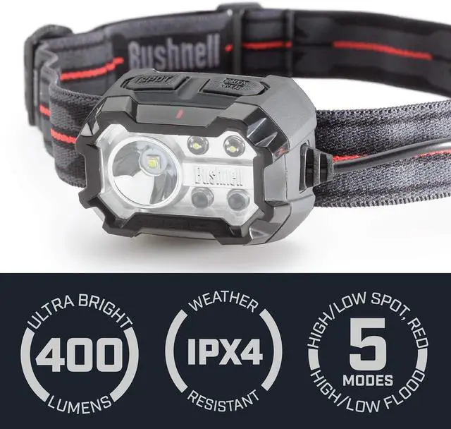 Alt view image 4 of 7 - Bushnell PRO Rechargeable 400L Multi-Color Headlamp