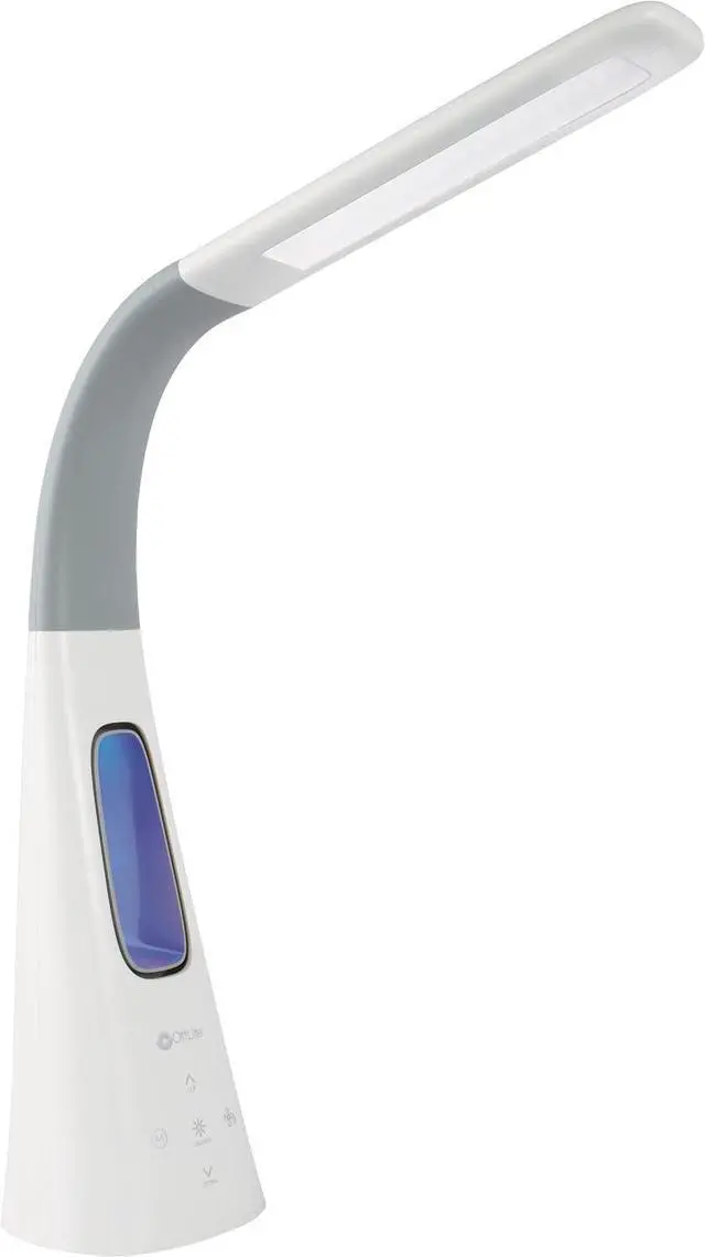 Main image of OttLite Cool Breeze LED Lamp with Bladeless Fan - 3 Speed Options & 5 Brightness Settings with Energy Efficient Natural Daylight LEDs - Desktop, Table or Nightstand Lamp for Studying or Reading