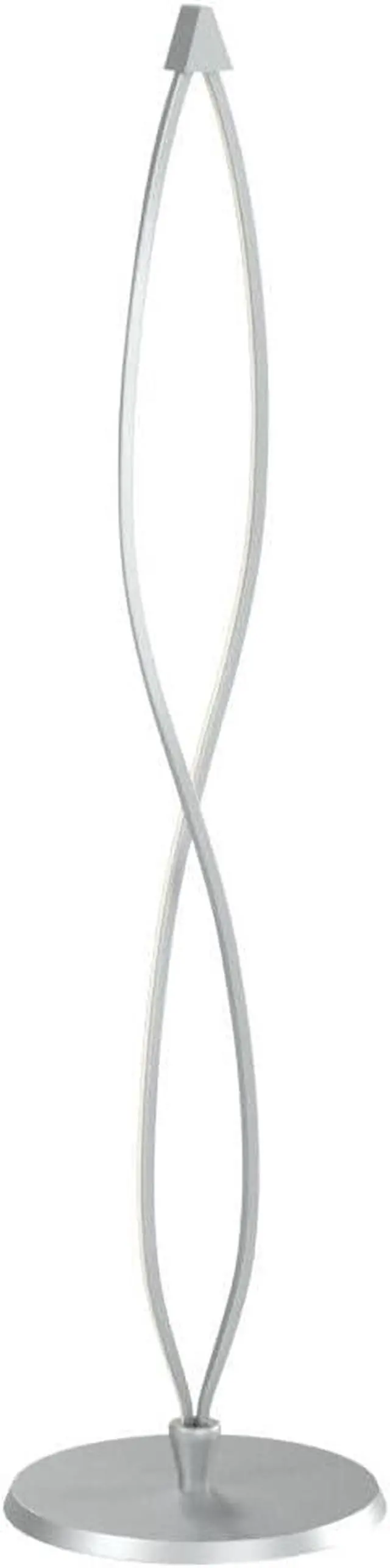 Alt view image 4 of 7 - Brightech Twist Floor Lamp, Bright Tall Lamp for Offices, Modern LED Spiral Lamp for Living Rooms, Dimmable Standing Lamp with Sturdy Base for Bedroom Reading, Great Living Room Decor - Silver